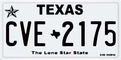 TX license plate CVE2175