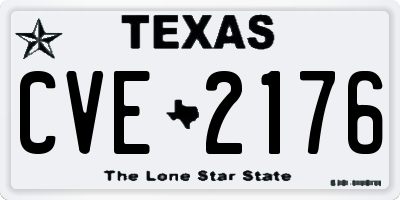 TX license plate CVE2176