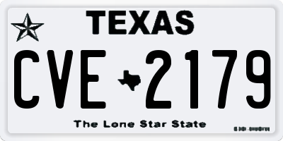TX license plate CVE2179