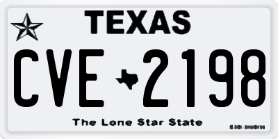 TX license plate CVE2198