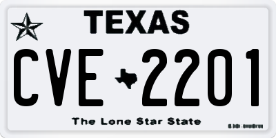 TX license plate CVE2201