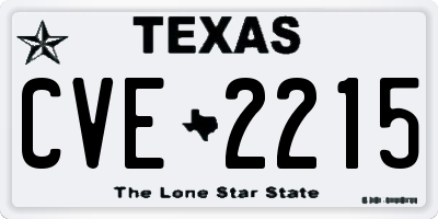 TX license plate CVE2215
