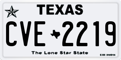 TX license plate CVE2219