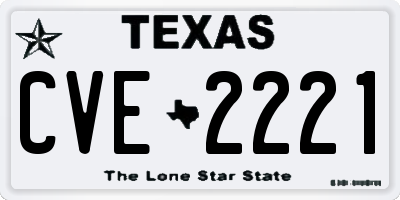 TX license plate CVE2221