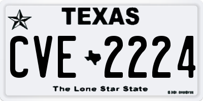 TX license plate CVE2224