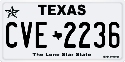 TX license plate CVE2236