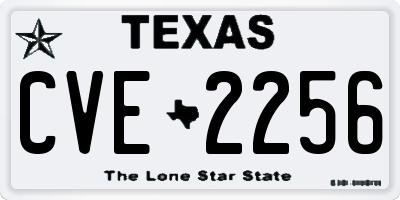 TX license plate CVE2256
