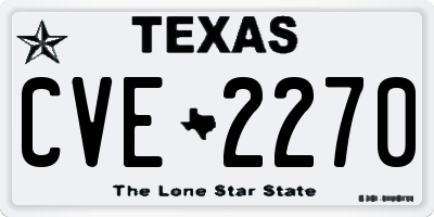 TX license plate CVE2270