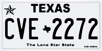 TX license plate CVE2272
