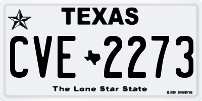 TX license plate CVE2273
