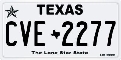TX license plate CVE2277