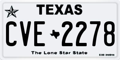 TX license plate CVE2278