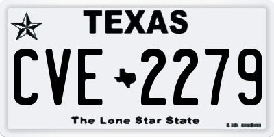 TX license plate CVE2279