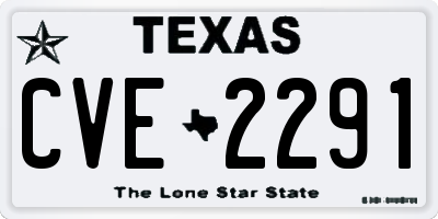 TX license plate CVE2291