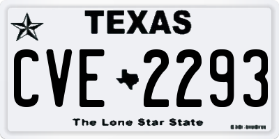 TX license plate CVE2293