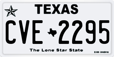 TX license plate CVE2295