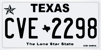 TX license plate CVE2298