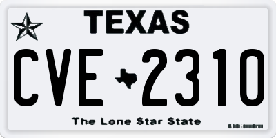 TX license plate CVE2310