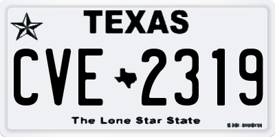 TX license plate CVE2319