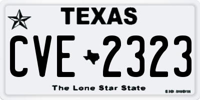 TX license plate CVE2323