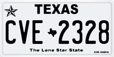 TX license plate CVE2328