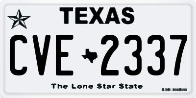 TX license plate CVE2337