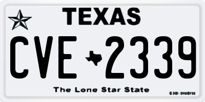 TX license plate CVE2339