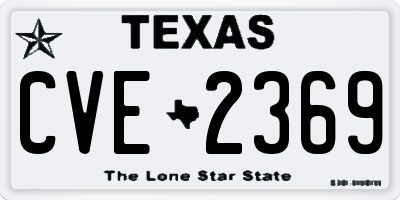 TX license plate CVE2369