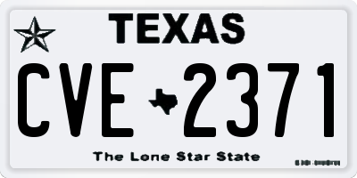 TX license plate CVE2371