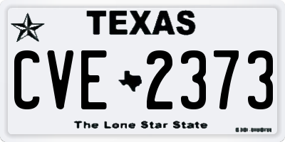 TX license plate CVE2373