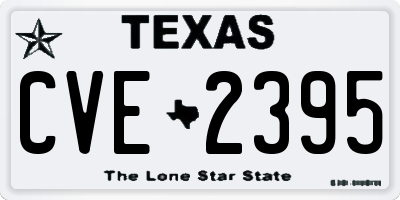 TX license plate CVE2395