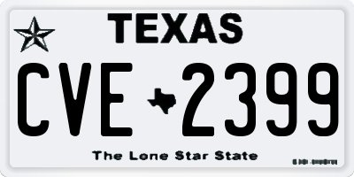 TX license plate CVE2399