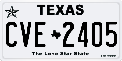 TX license plate CVE2405