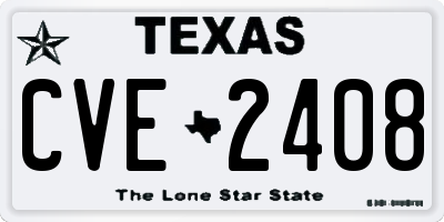 TX license plate CVE2408