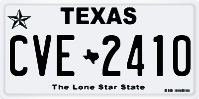 TX license plate CVE2410