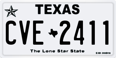 TX license plate CVE2411