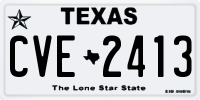 TX license plate CVE2413