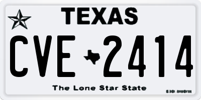 TX license plate CVE2414