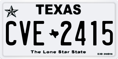TX license plate CVE2415