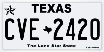 TX license plate CVE2420