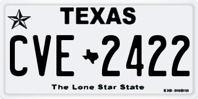 TX license plate CVE2422