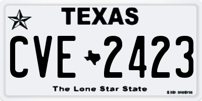 TX license plate CVE2423