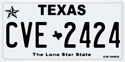 TX license plate CVE2424