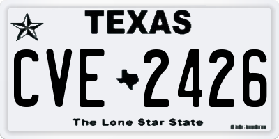 TX license plate CVE2426
