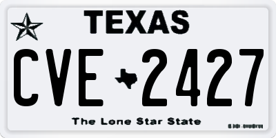 TX license plate CVE2427