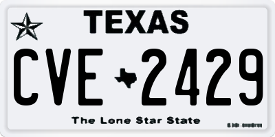TX license plate CVE2429