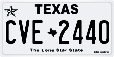 TX license plate CVE2440