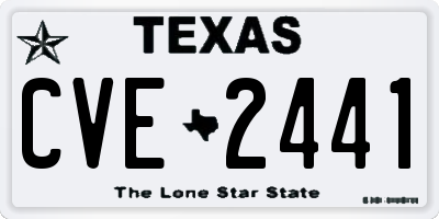 TX license plate CVE2441