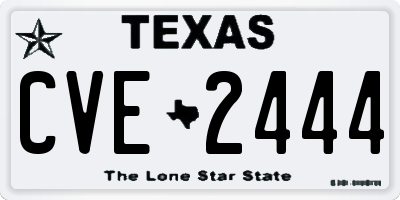 TX license plate CVE2444