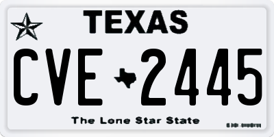 TX license plate CVE2445